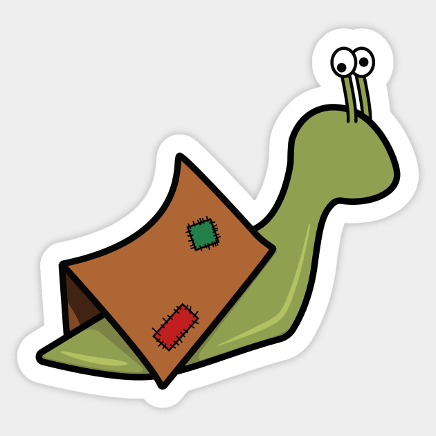 Terrance the Homeless Snail Sticker by Hermie's Designs